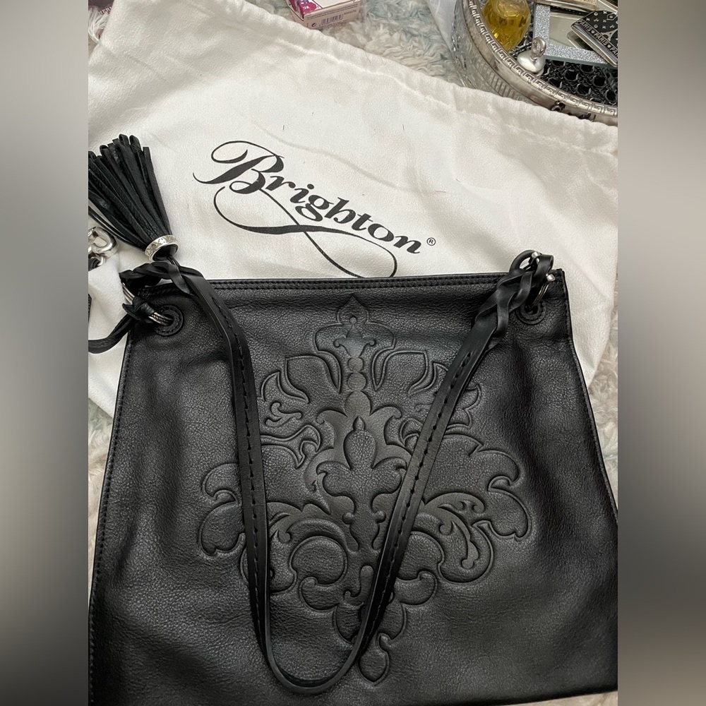✨Julie✨Brighton Black Embossed Women's Bag✨With Dust Bag - Picture 2 of 9